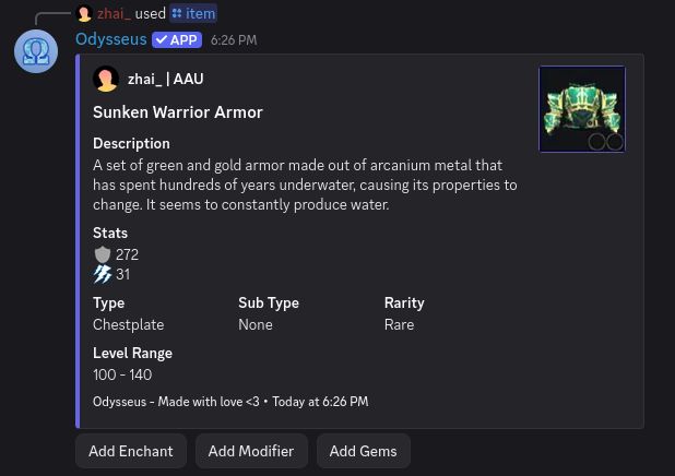 Showcase of the /item command